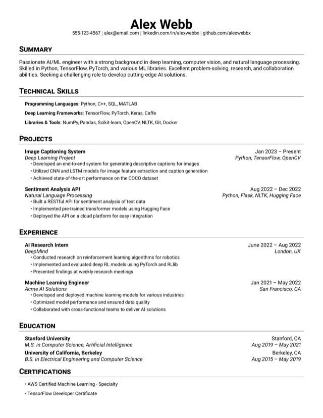ATS-Friendly resume template